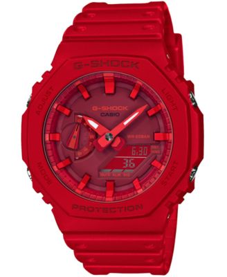 G-Shock - Men's Analog-Digital Red Resin Strap 45.4mm