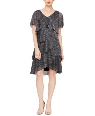 SL Fashions - Tiered Shimmer Shift Dress