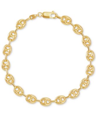 Italian Gold - Lightweight Mariner Link Chain Bracelet in 10k Gold