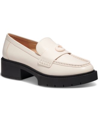 COACH - Women's Leah Platform Lug-Sole Block-Heel Loafers