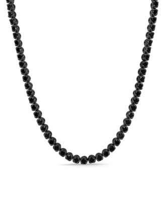 Macy's - Men's Black Diamond 24" Statement Necklace (12 ct. t.w.) in Black Rhodium-Plated Sterling Silver