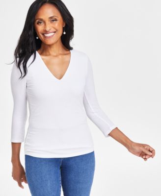 I.N.C. International Concepts - Ribbed V-Neck Top