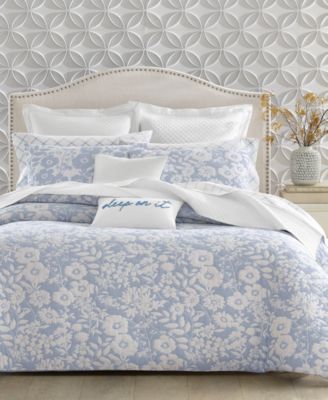 Charter Club - Silhouette Floral 3-Pc. Duvet Cover Set, King, Created for Macy's
