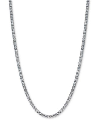 On 34th - Crystal All-Around Tennis Necklace, 15" + 2" extender