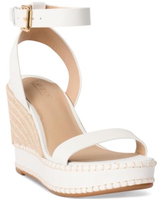 Lauren Ralph Lauren - Women's Hilarie Ankle-Strap Espadrille Platform Wedge Sandals