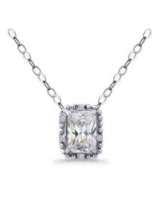 Giani Bernini - Cubic Zirconia Bead Frame Pendant Necklace in 18k Gold-Plated Sterling Silver, 16" + 2" extender