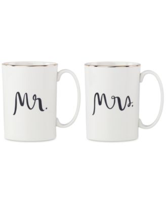 kate spade new york - Bridal Party Mr. & Mrs. Mugs, Set of 2