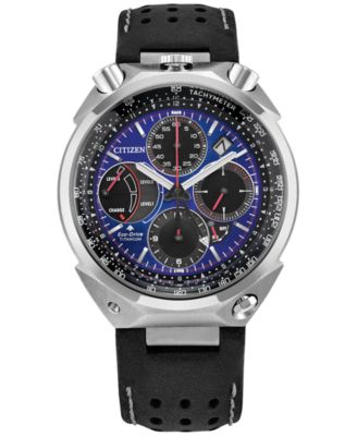Citizen - Men's Chronograph Promaster Limited Edition Tsuno Racer Black Leather Strap Watch 43mm