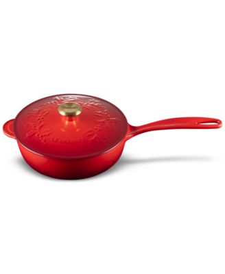 Le Creuset - Enameled Cast Iron Holly Collection Traditional 2.25-Qt. Saucier with Lid