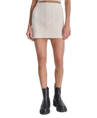 DKNY - Women's Cropped Cable Knit Sweater