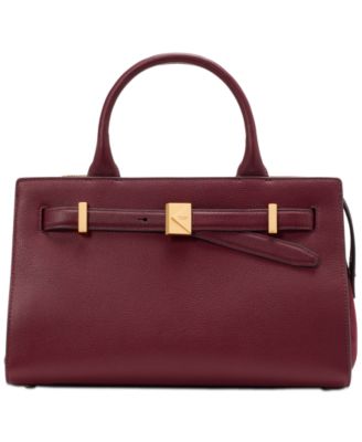 kate spade new york - Deco Pebbled Leather and Suede Medium Satchel