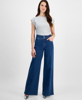 I.N.C. International Concepts - Women's High-Rise Wide-Leg Jeans