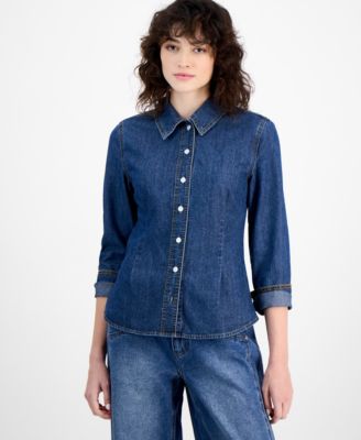 And Now This - Women's Denim Long-Sleeve Shirt