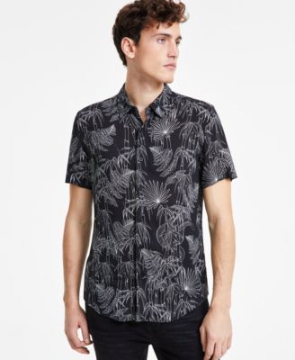 GUESS - Men's Jungle Snake Printed Short-Sleeve Shirt