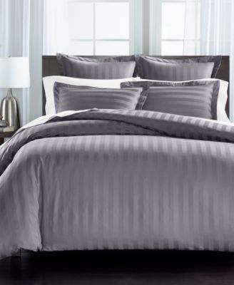 Charter Club - Damask Thin Stripe Cotton 550-Thread Count 2-Pc. Twin Duvet Cover
