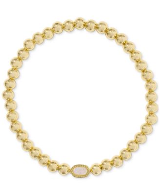 Kendra Scott - 14k Gold-Plated Stone Charm Beaded Stretch Bracelet