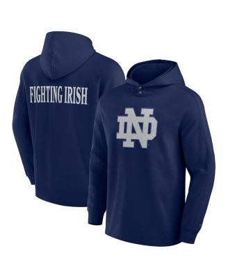 Fanatics - Men's Navy Notre Dame Fighting Irish Blaze Tri-Blend Pullover Hoodie