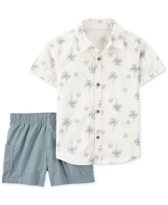 Carter's - Toddler Boys Cotton Palm Tree-Print & Shorts, 2-Piece Set