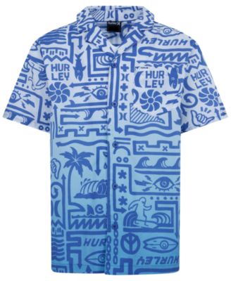 Hurley - Big Boys Short-Sleeve Printed Camp Shirt