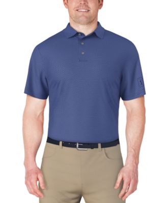 PGA TOUR - Men's Short Sleeve Micro Geo Print Polo Shirt