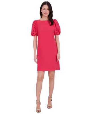 Vince Camuto - Women's Boat-Neck Signature Crepe Dress
