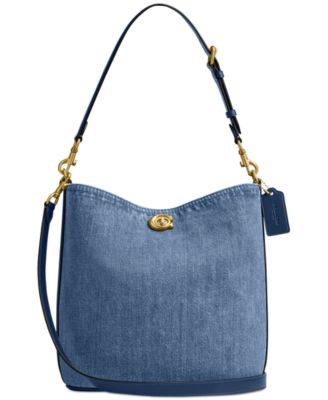 COACH - Willow Soft Small Denim Bucket Bag