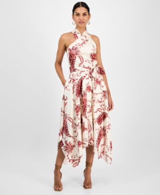 RACHEL Rachel Roy - Women's Lary Floral Asymmetric-Hem Halter Dress