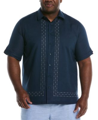 Cubavera - Men's Big & Tall Classic-Fit L-Shape Embroidered Button-Down Shirt