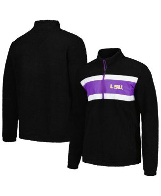G-III Sports by Carl Banks - Men's Black LSU Tigers Pinch Runner Half-Zip Top