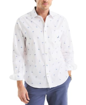 Nautica - Men's Classic-Fit Printed Button-Down Shirt