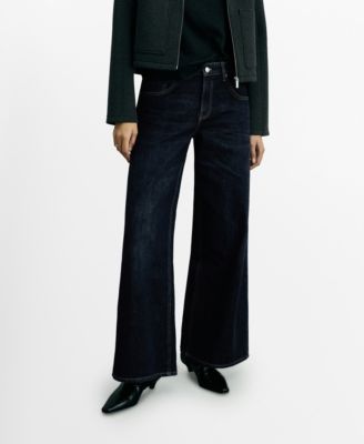 MANGO - Women's Low-Rise Wideleg Jeans