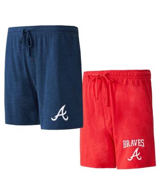 Concepts Sport - Men's 2-Pack Navy/Red Atlanta Braves Meter Sleep Shorts