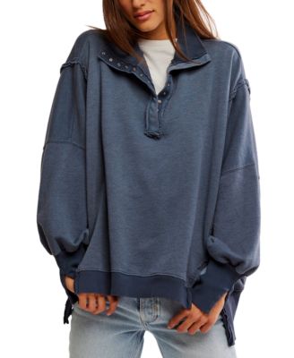 Free People - Women's Camden Henley Balloon-Sleeve Top