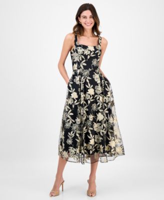 julia jordan - Women's Sleeveless Square-Neck Dress