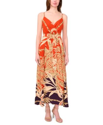 MSK - Women's Challis Printed Sleeveless Maxi Dress