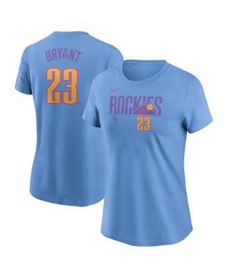 Nike - Women's Kris Bryant Light Blue Colorado Rockies 2025 City Connect Fuse Name Number T-Shirt