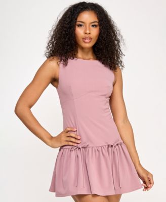 SENI & CADE - Juniors' Sleeveless Drop-Waist Fit & Flare Dress