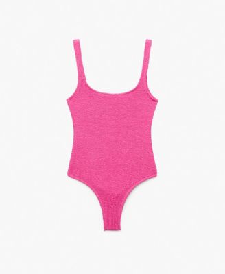 MANGO - Women's Textured Swimsuit
