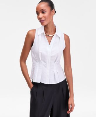 I.N.C. International Concepts - Woman's Collared Button-Front Top
