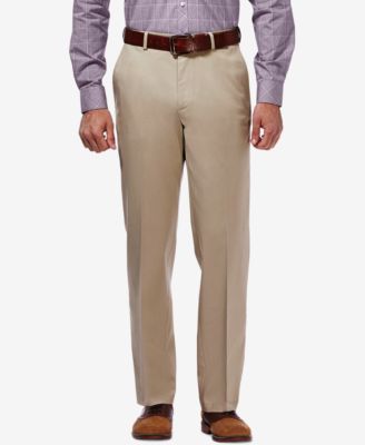 Haggar - Men's Stretch-Waist Classic-Fit Dress Pants