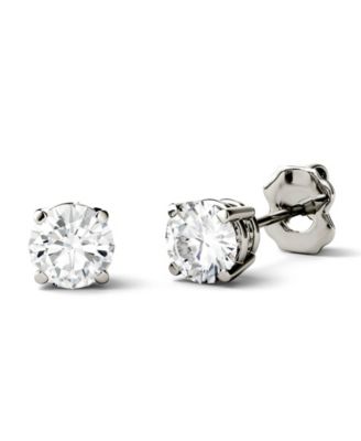 Charles & Colvard - Moissanite Stud Earrings (1/2 ct. t.w. Diamond Equivalent) in 14k white or yellow gold