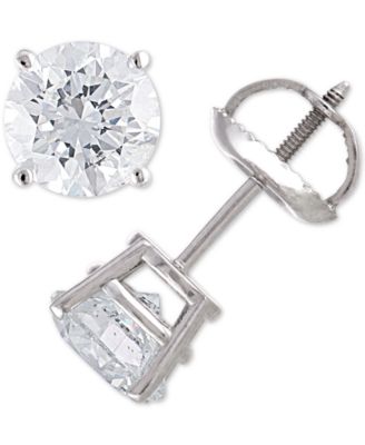 Macy's - Diamond Stud Earrings in 14k White Gold or Gold (1-1/2 ct. t.w.)