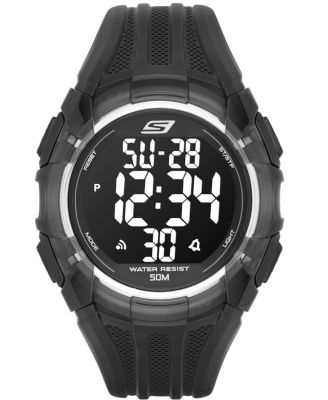 Skechers - Men's El Porto Digital Polyurethane Strap Watch 45.5mm