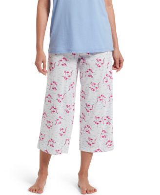 Hue - Plus Size Printed Capri Pajama Pants