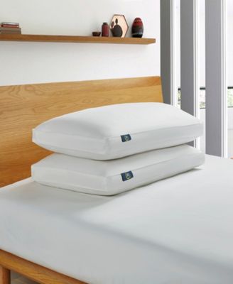 Serta - White Goose Feather And Down Fiber Bed Pillow-Side Sleeper - 2 Pack, King