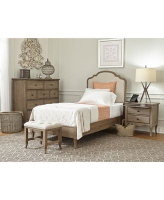 Furniture - Provence Upholstered Twin Bed 3-Pc. Set (Bed, Nightstand & Dresser)