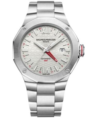 Baume & Mercier - Men's Swiss Automatic Riviera Stainless Steel Bracelet Watch 42mm
