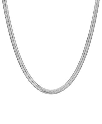 Blackjack - Men's Wide Herringbone 20" Chain Necklace in Stainless Steel