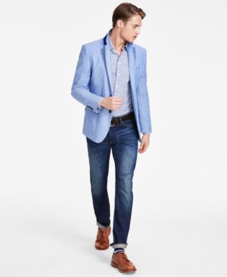 Nautica - Mens Modern-Fit Stretch Chambray Sport Coat