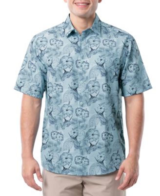 Guy Harvey - Men's Short-Sleeve Marlin Floral Fishing Shirt